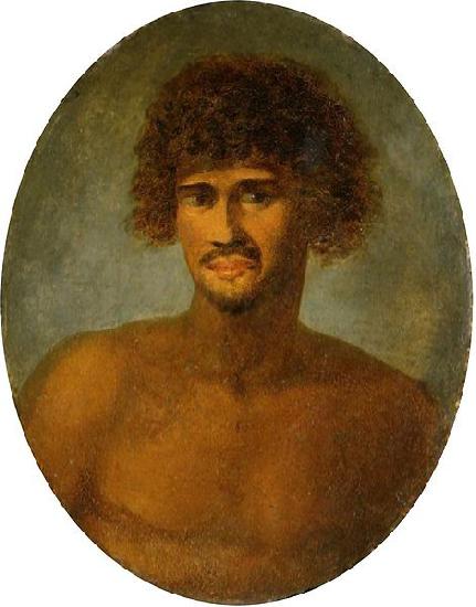 John Webber Head and shoulders portrait of a young Tahitian male France oil painting art
